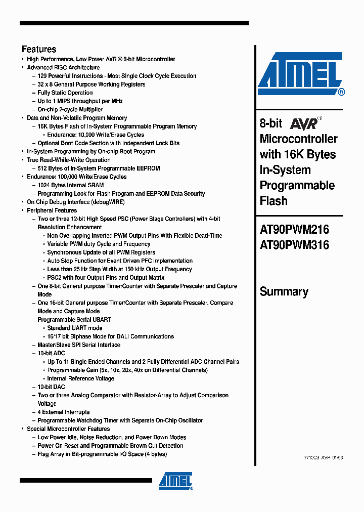 AT90PWM316-16ME_4270704.PDF Datasheet