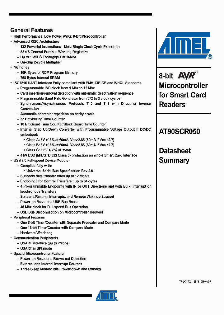 AT90SCR050_4690320.PDF Datasheet