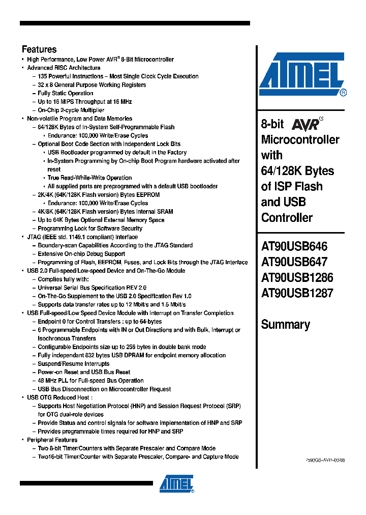 AT90USB646_4265371.PDF Datasheet