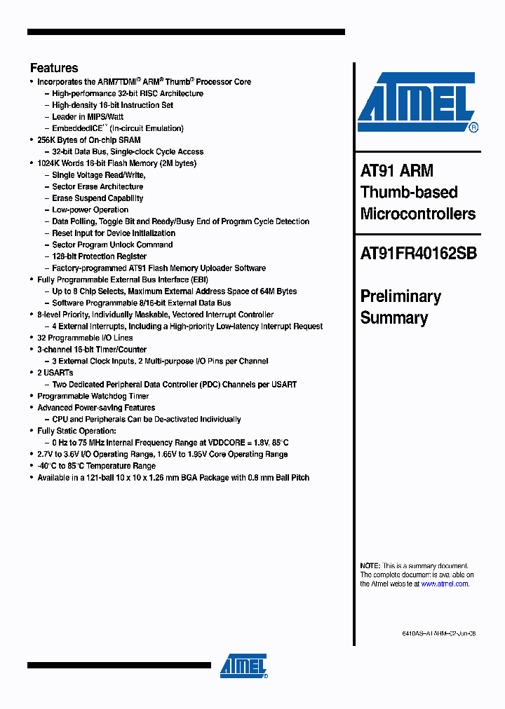 AT91FR40162SB_4355292.PDF Datasheet