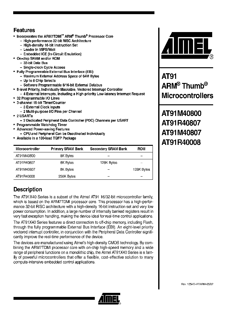 AT91M408001_4207549.PDF Datasheet