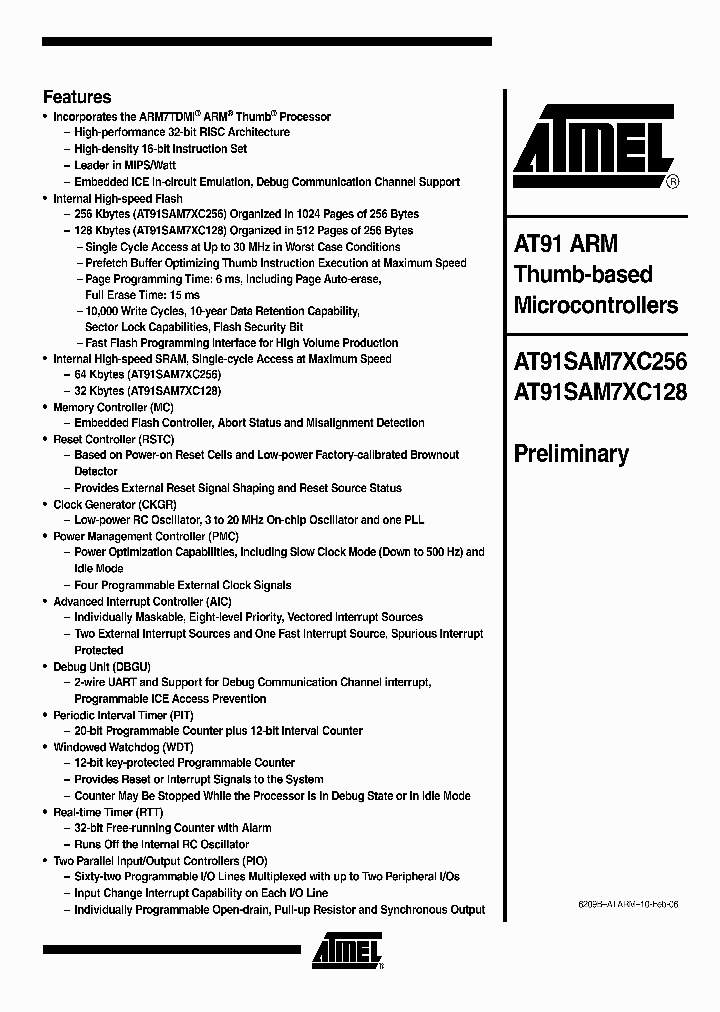 AT91SAM7XC256-AU_4295801.PDF Datasheet