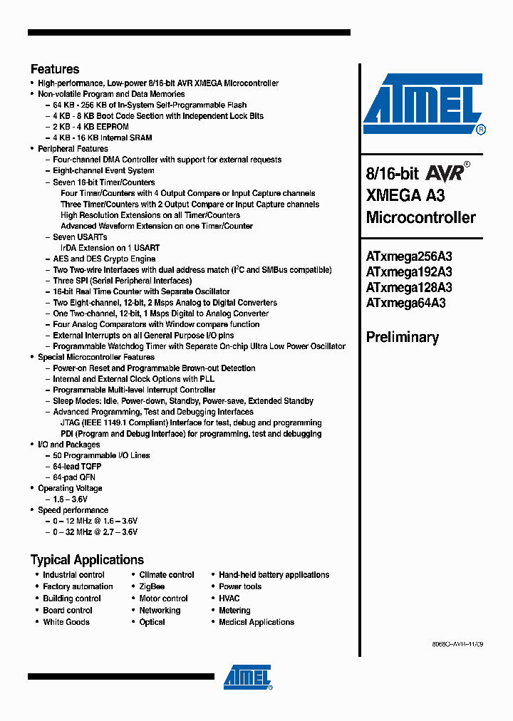 ATXMEGA192A3-MH_4519808.PDF Datasheet