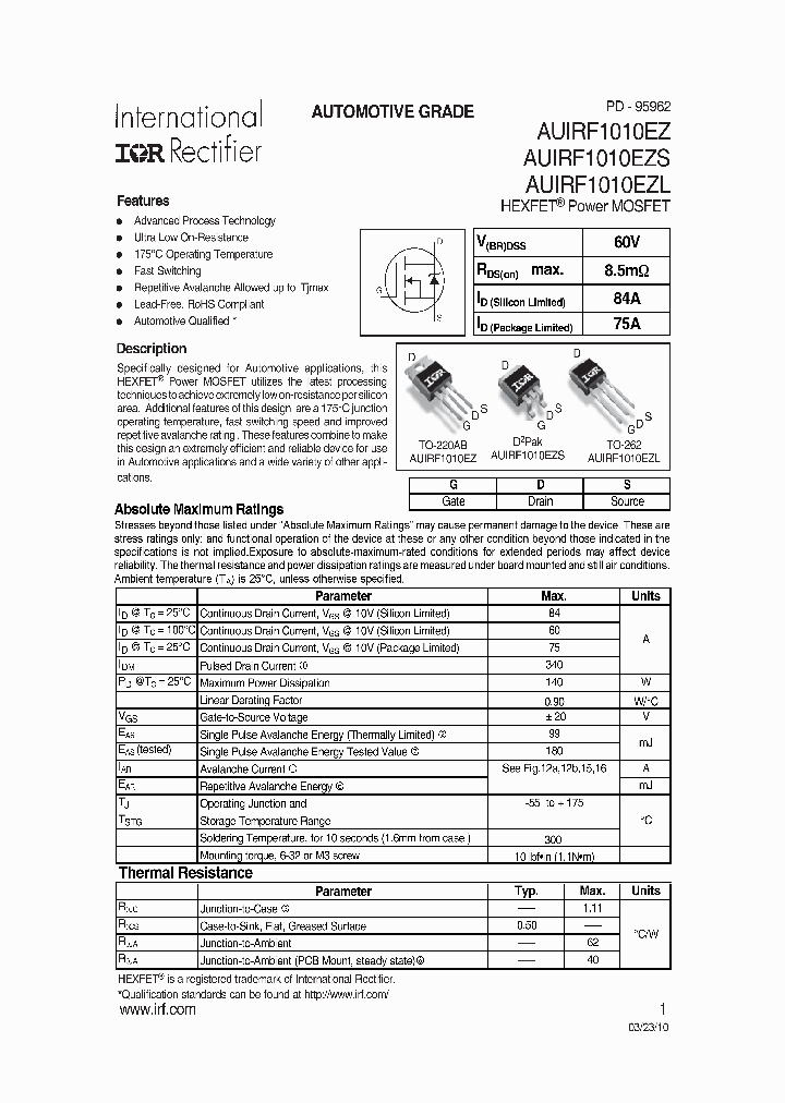 AUIRF1010EZ_4592829.PDF Datasheet