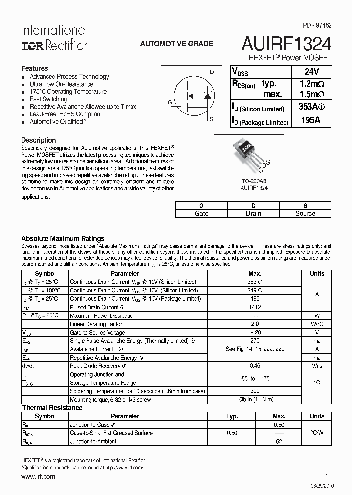 AUIRF1324_4554944.PDF Datasheet