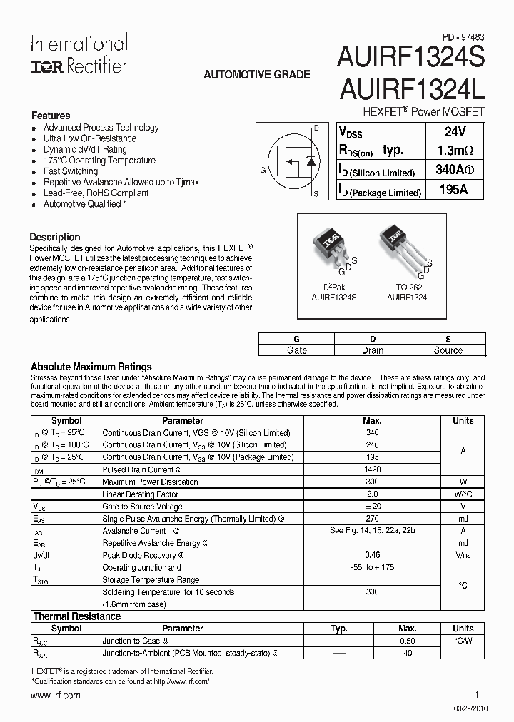 AUIRF1324L_4554945.PDF Datasheet