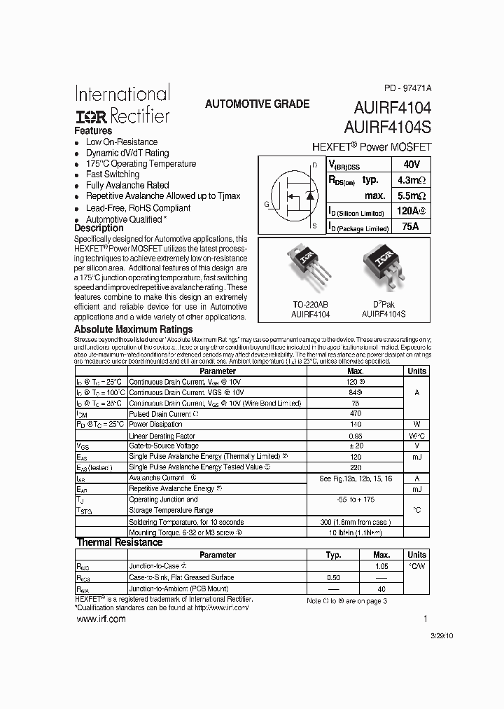 AUIRF4104_4551718.PDF Datasheet