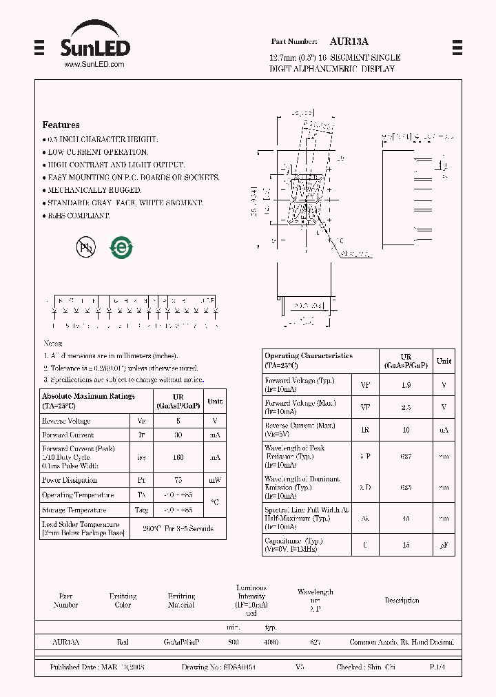 AUR13A_4265482.PDF Datasheet