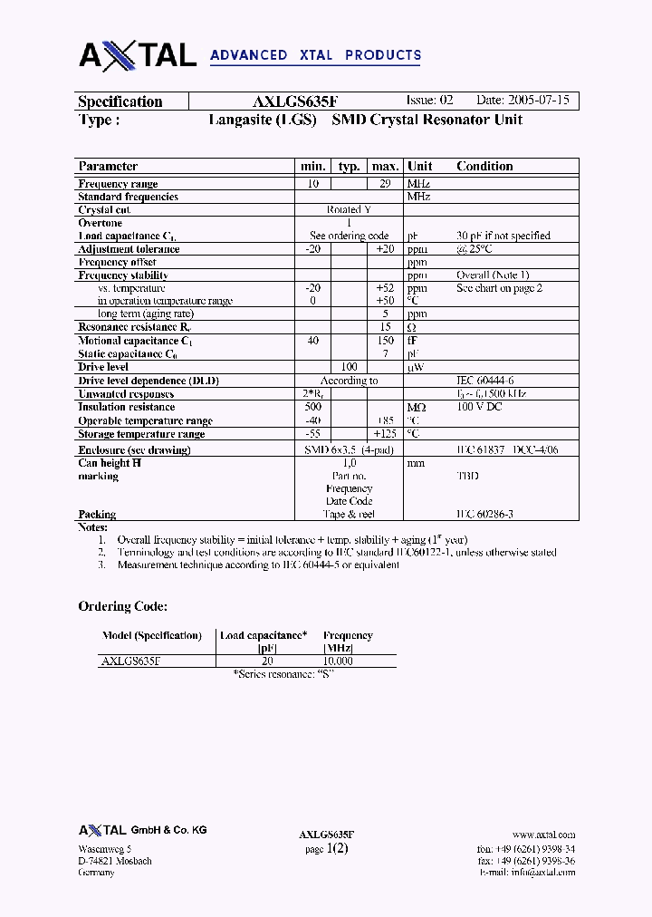 AXLGS635F_4282977.PDF Datasheet
