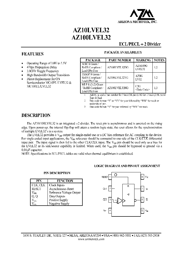 AZ100LVEL32DG_4705764.PDF Datasheet