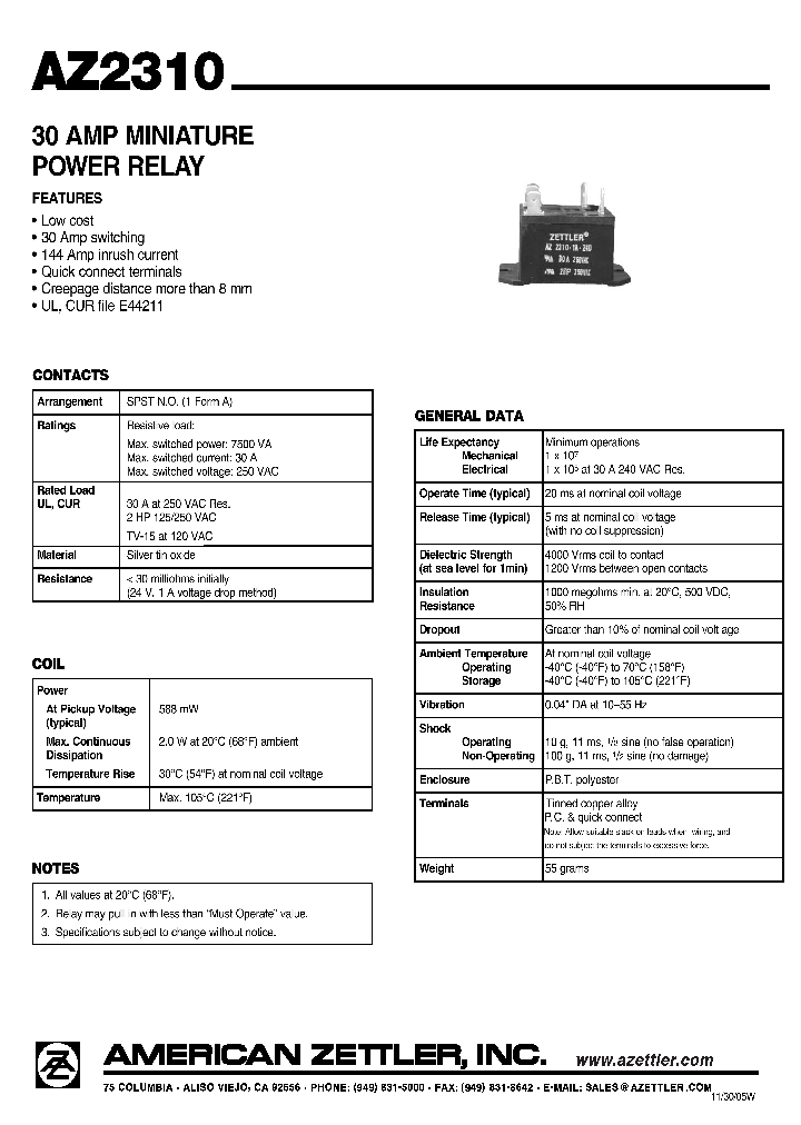 AZ2310-1A-12D_4439371.PDF Datasheet