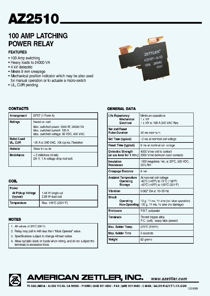 AZ2510P2-1A-12D_4737021.PDF Datasheet