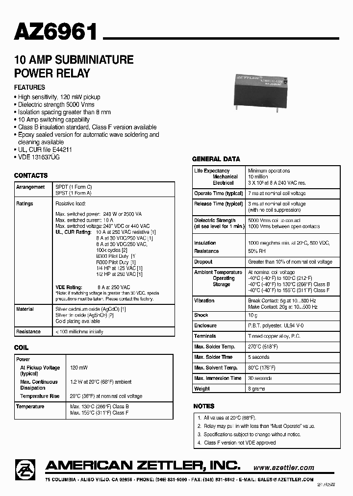 AZ6961-1A-12D_4448443.PDF Datasheet