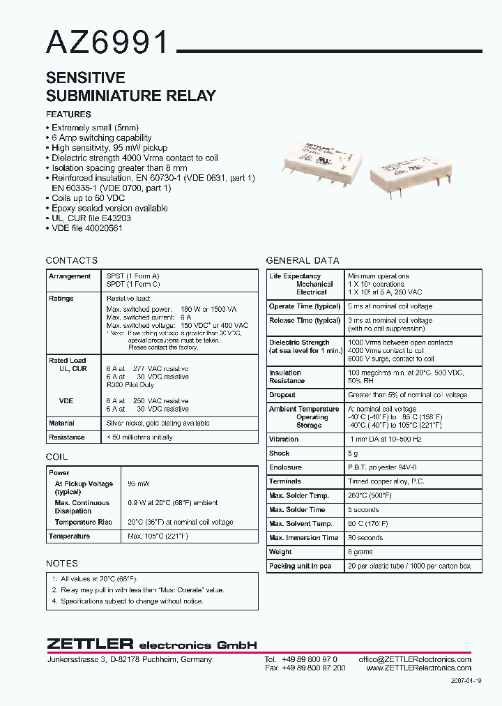 AZ6991-1C-12D_4412278.PDF Datasheet