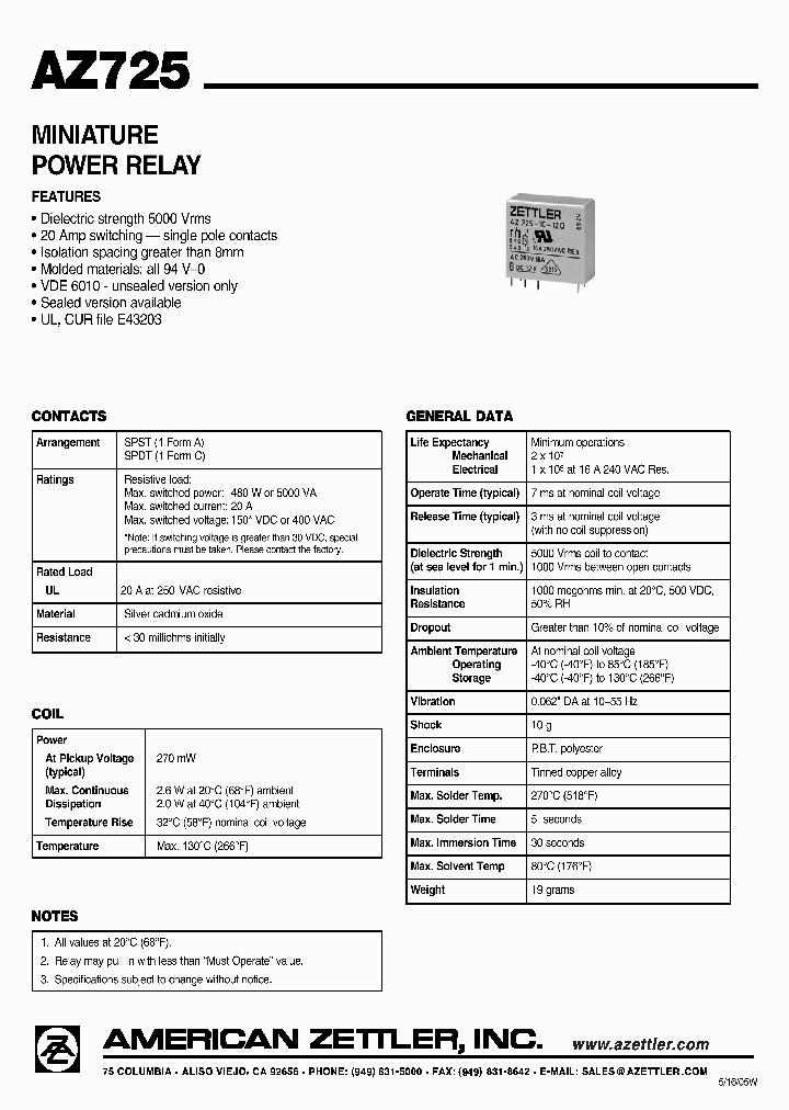 AZ725-1C-24D_4720050.PDF Datasheet