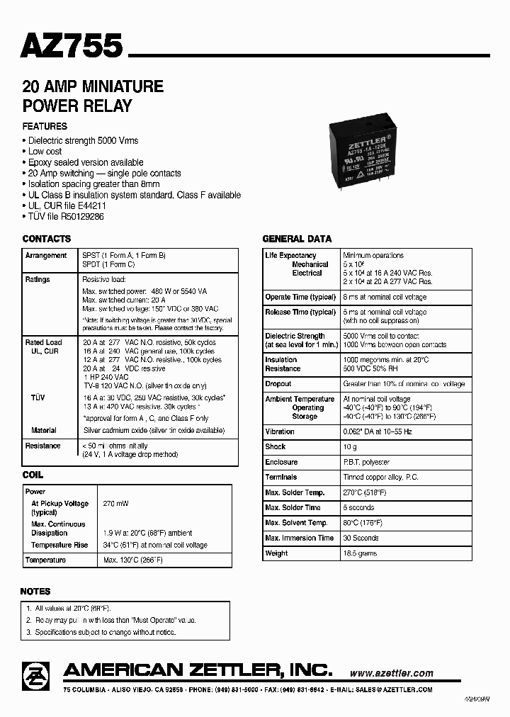 AZ755-1A-12D_4708219.PDF Datasheet