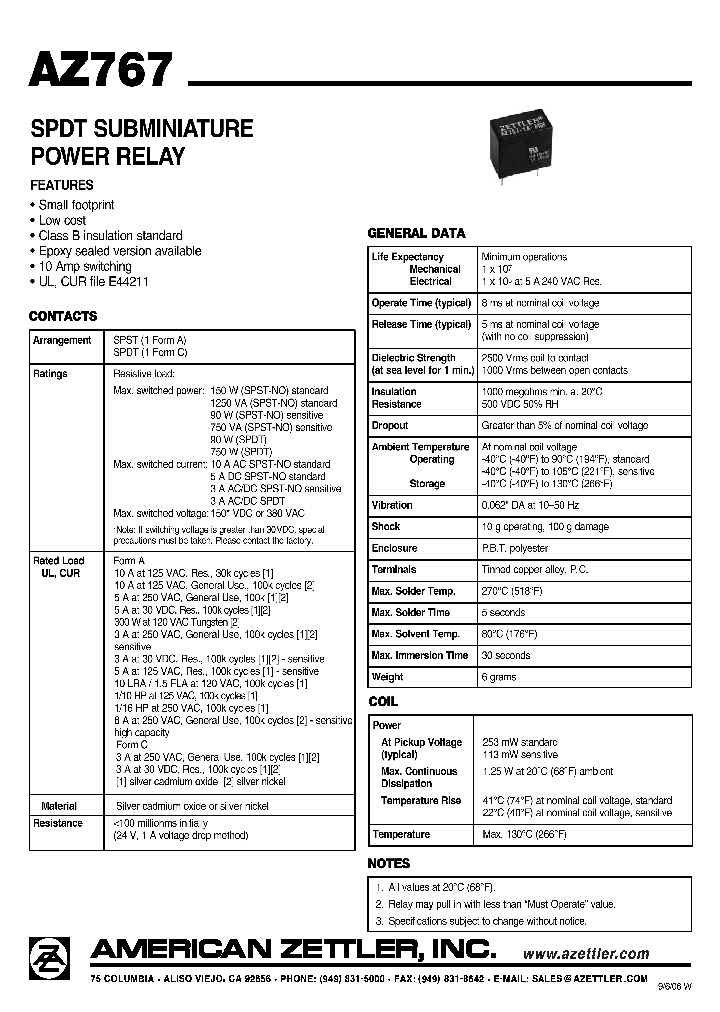 AZ767-1A-12D_4507144.PDF Datasheet