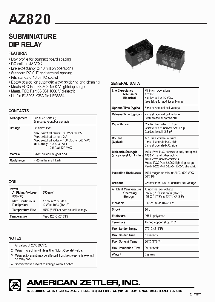 AZ820_4607501.PDF Datasheet