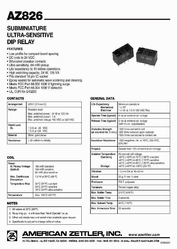 AZ826-2C-3DSSE_4174477.PDF Datasheet