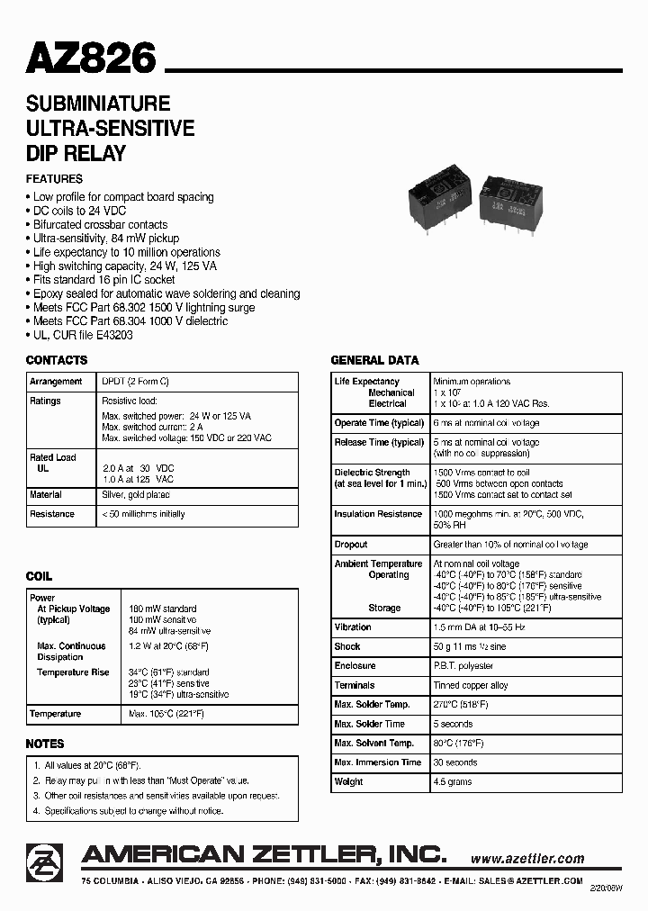 AZ826-2C-6DSSE_4669862.PDF Datasheet