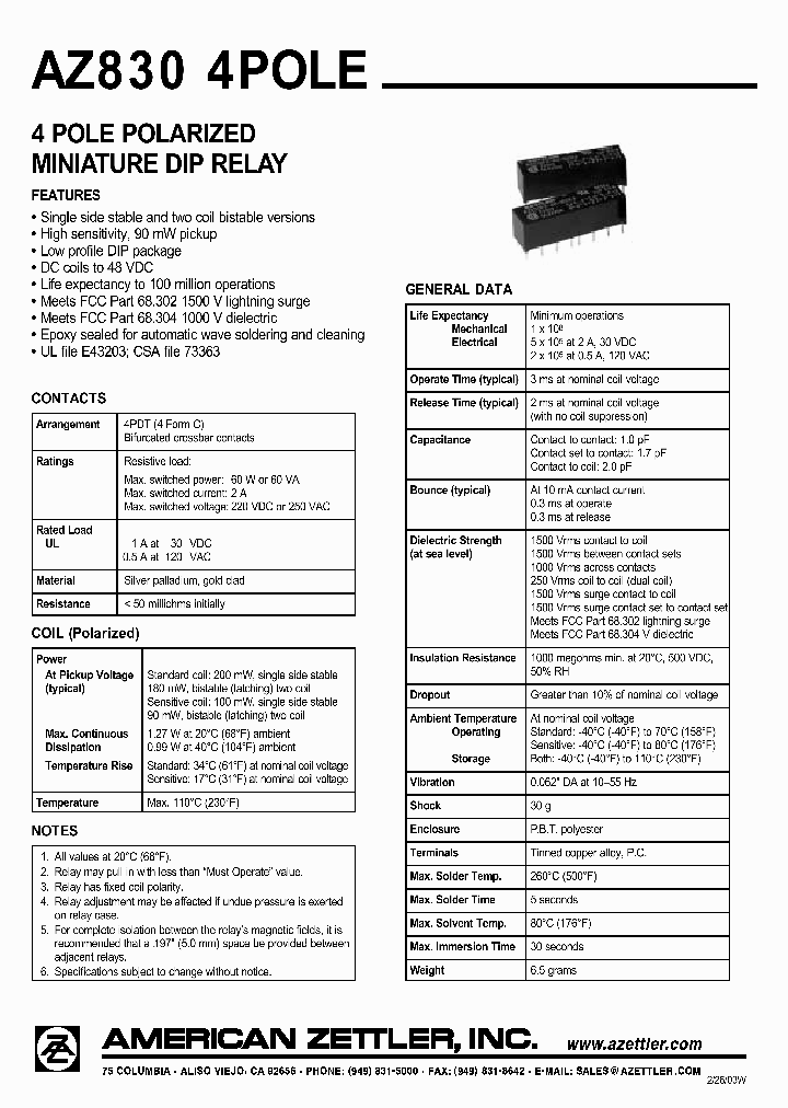 AZ830P2-4C-12DEA_4875717.PDF Datasheet