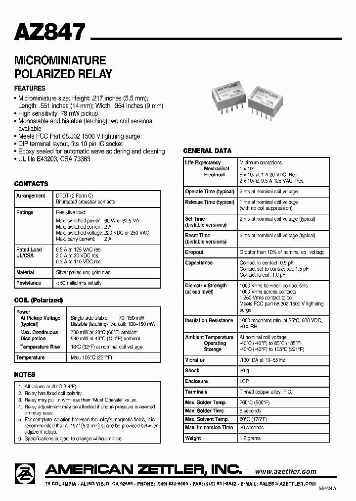 AZ847-12_4594162.PDF Datasheet