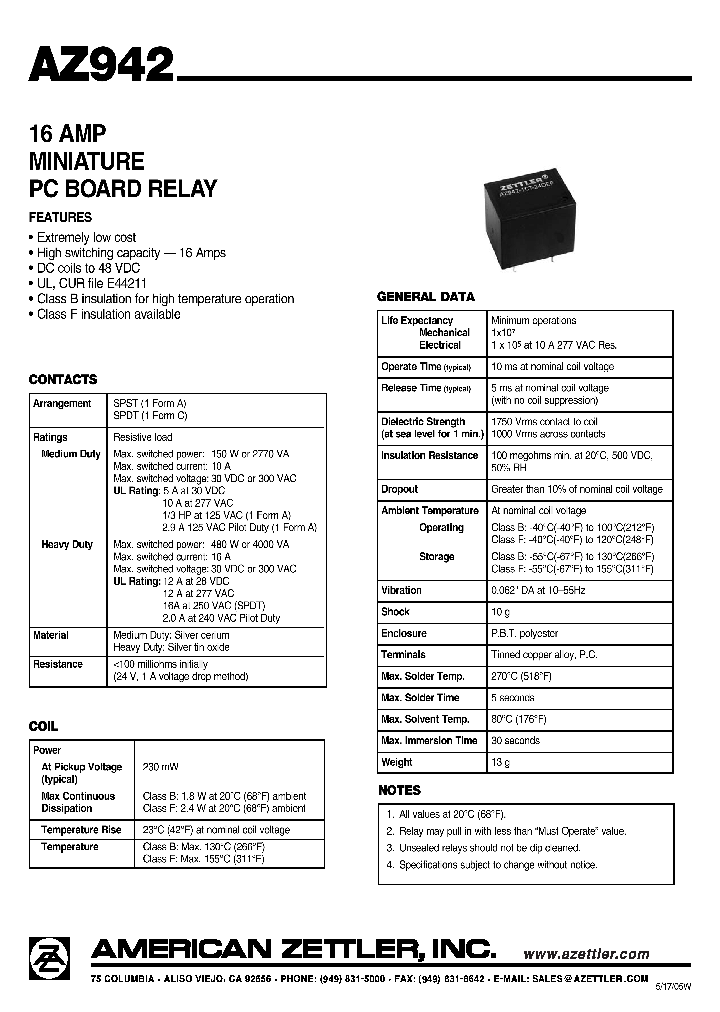 AZ942-1CT-9D_4650152.PDF Datasheet