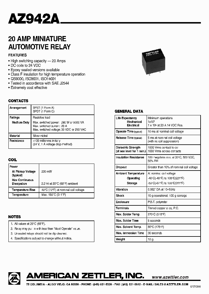 AZ942A-1CT-12D_4755649.PDF Datasheet