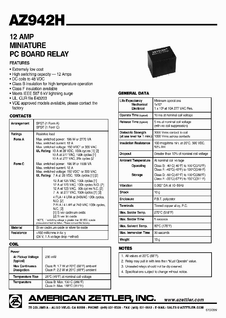 AZ942H-1A-12D_4498276.PDF Datasheet
