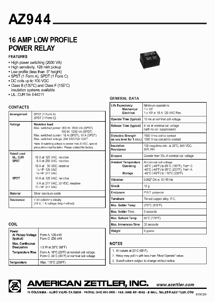 AZ944-1AH-100D_4441136.PDF Datasheet