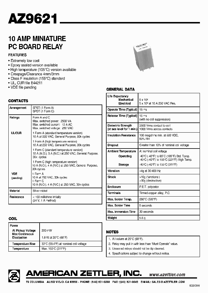 AZ9621-1A-12D_4456470.PDF Datasheet