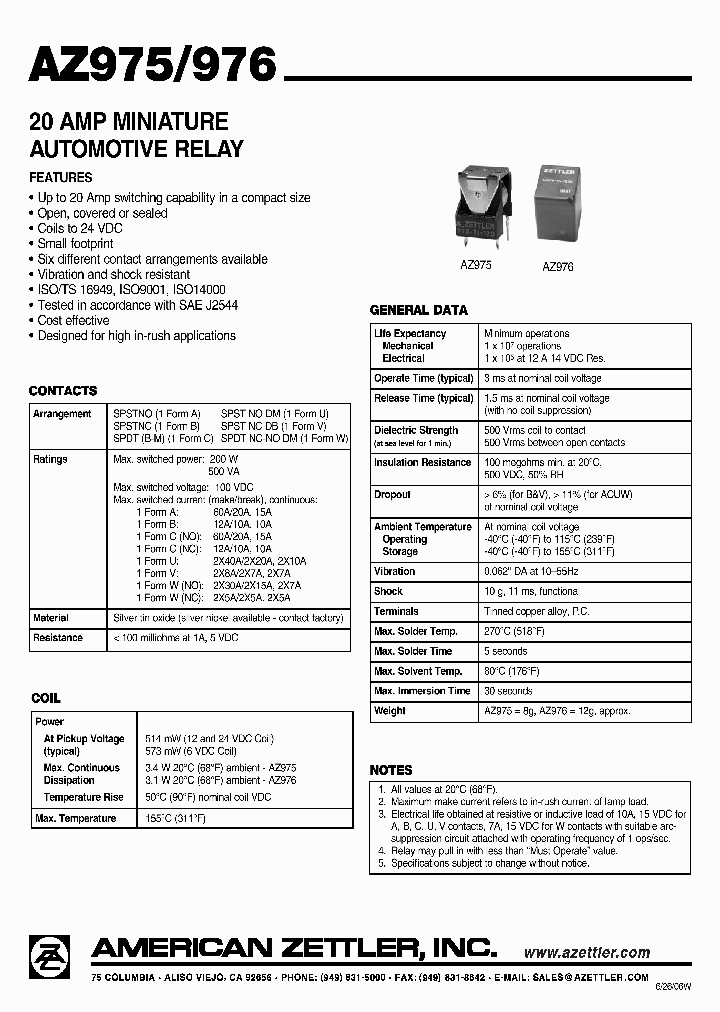 AZ976-1A-12DT_4599883.PDF Datasheet