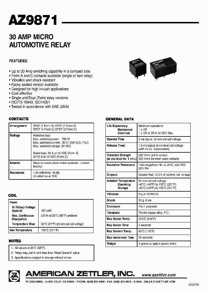 AZ9871-2A-10DT_4519968.PDF Datasheet