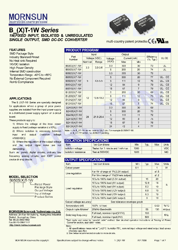 B0515XT-1W_4912359.PDF Datasheet
