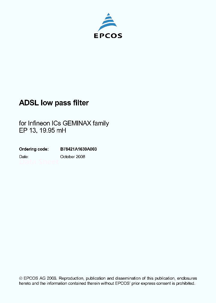 B78421A1639A0031_4761735.PDF Datasheet