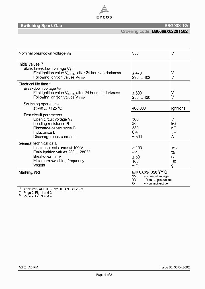 B88069X0220T502_4520501.PDF Datasheet