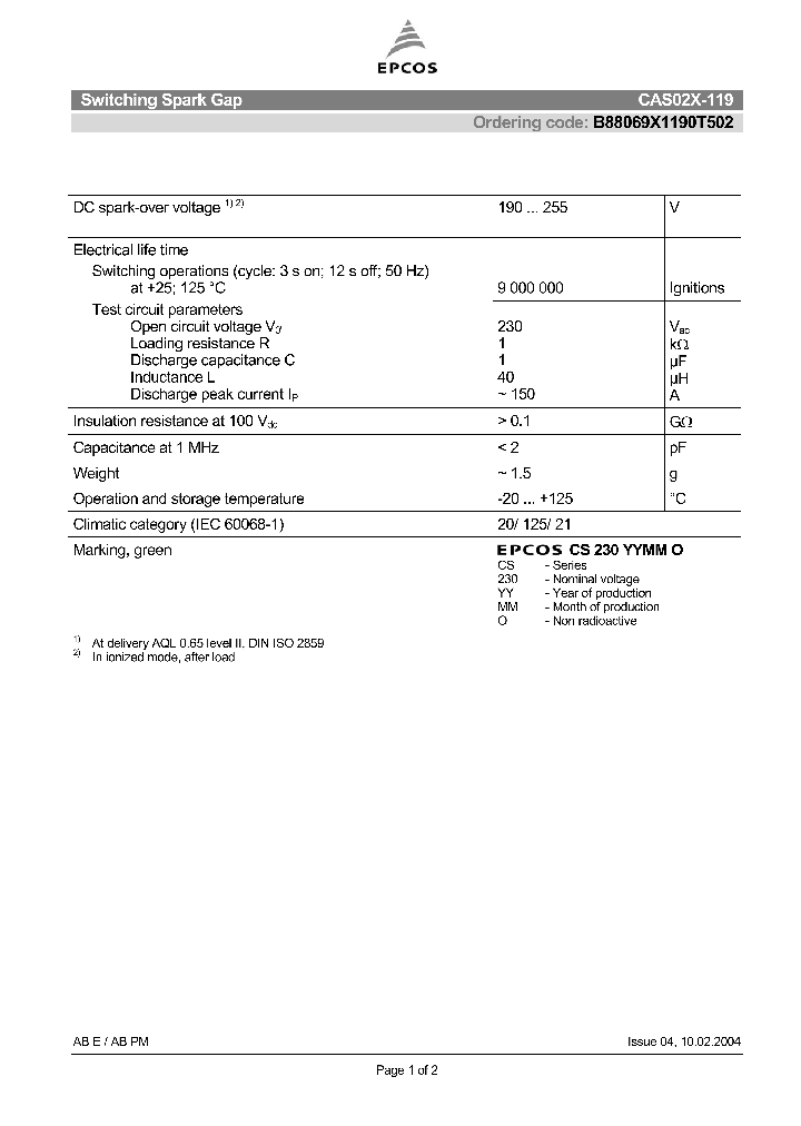 B88069X1190T502_4777151.PDF Datasheet
