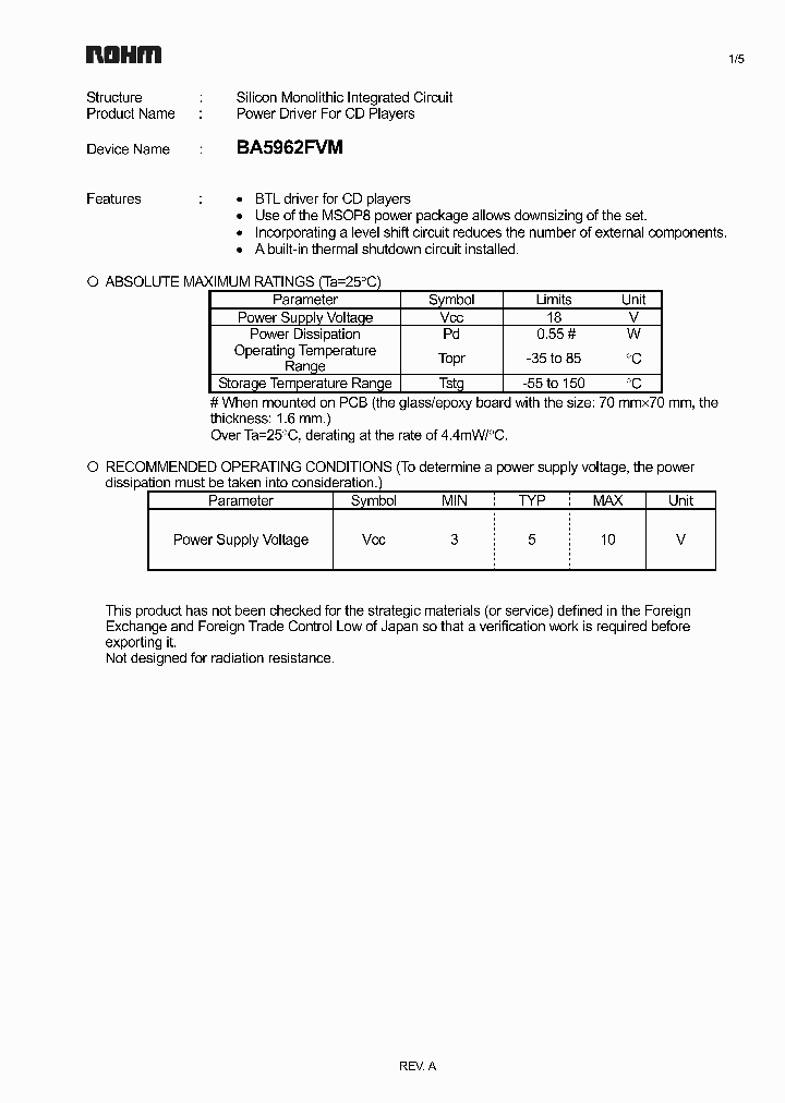 BA5962FVM2_4631445.PDF Datasheet