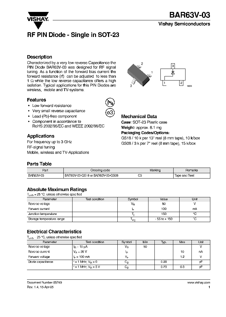 BAR63V-03-GS08_4374936.PDF Datasheet