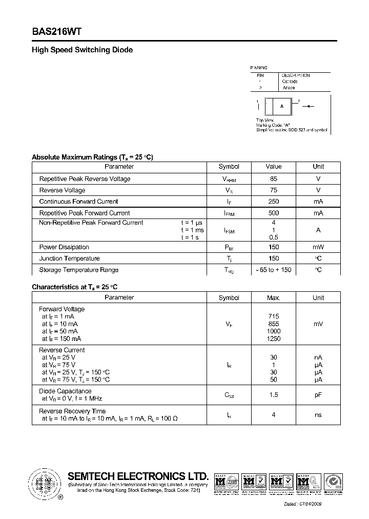 BAS216WT_4555258.PDF Datasheet