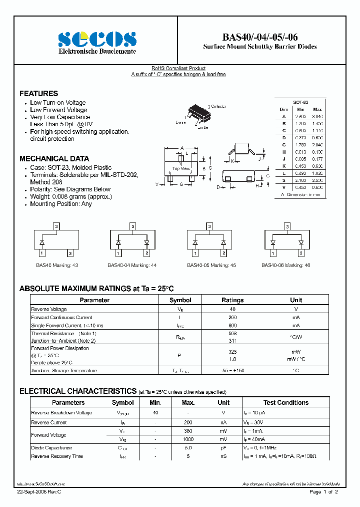 BAS40_4417646.PDF Datasheet