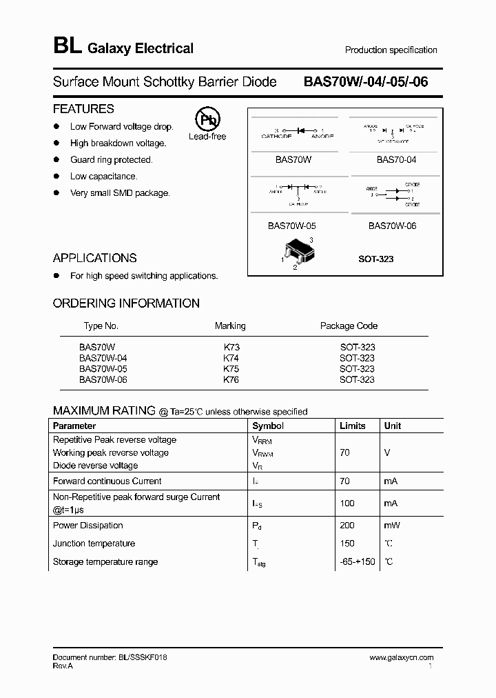 BAS70W_4347970.PDF Datasheet