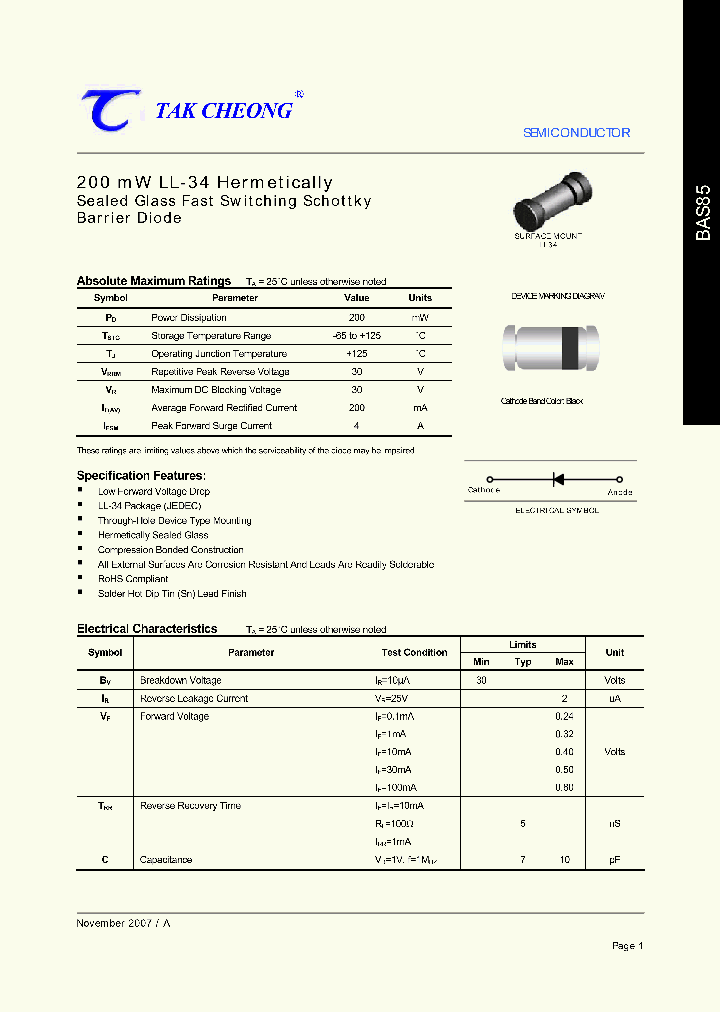 BAS85_4348147.PDF Datasheet