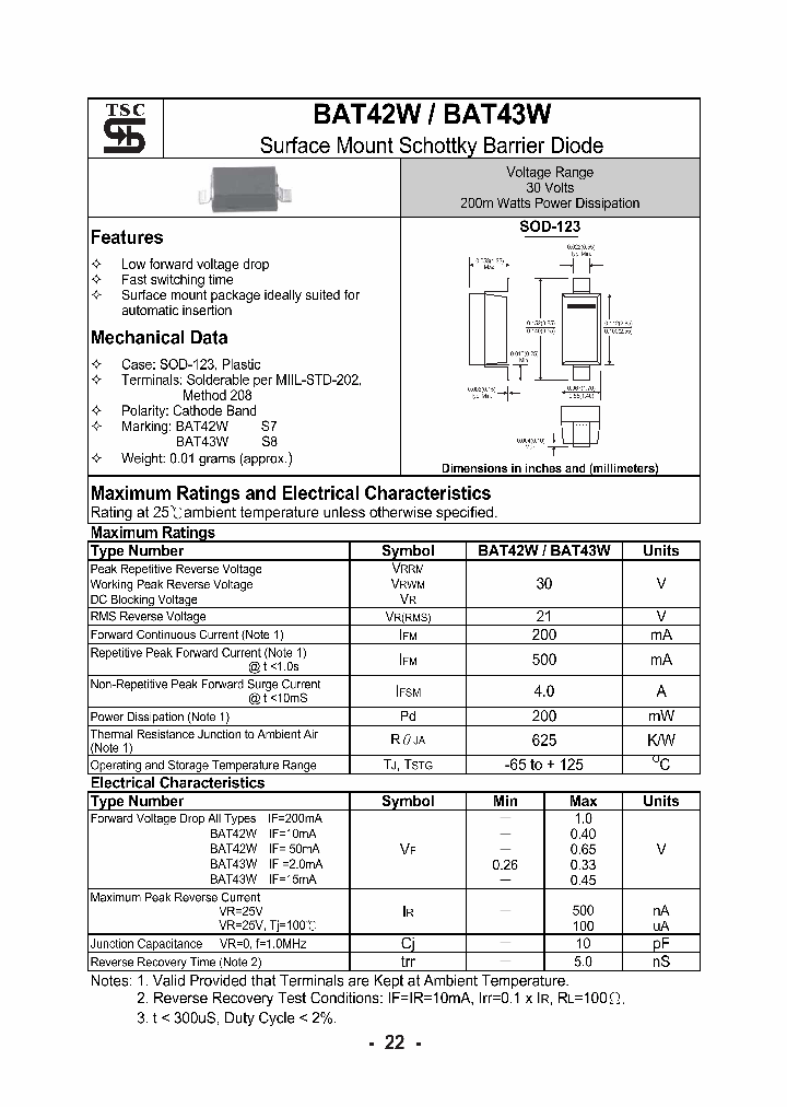 BAT42W_4405880.PDF Datasheet