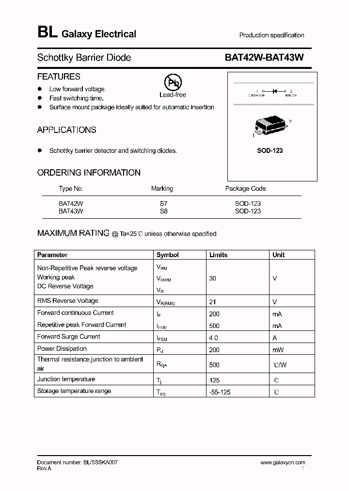 BAT42W_4405881.PDF Datasheet