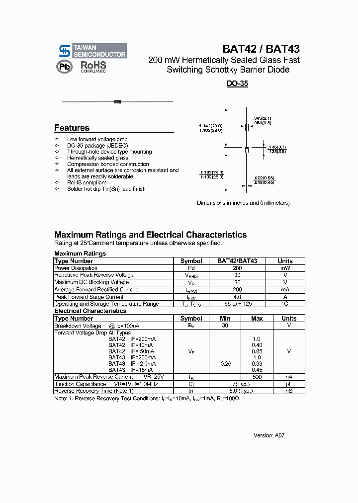 BAT43_4708698.PDF Datasheet