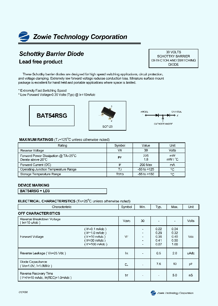 BAT54RSG_4178519.PDF Datasheet