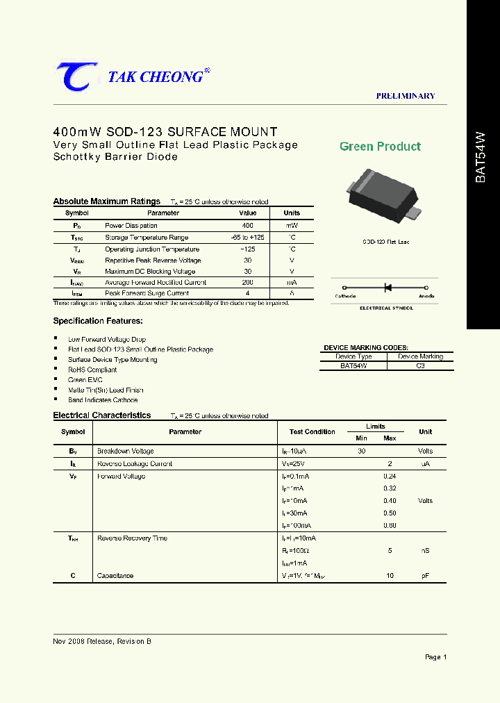BAT54W_4343010.PDF Datasheet