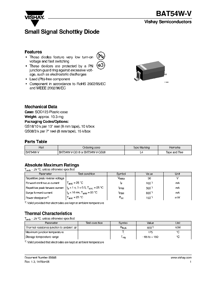 BAT54W-V_4430504.PDF Datasheet