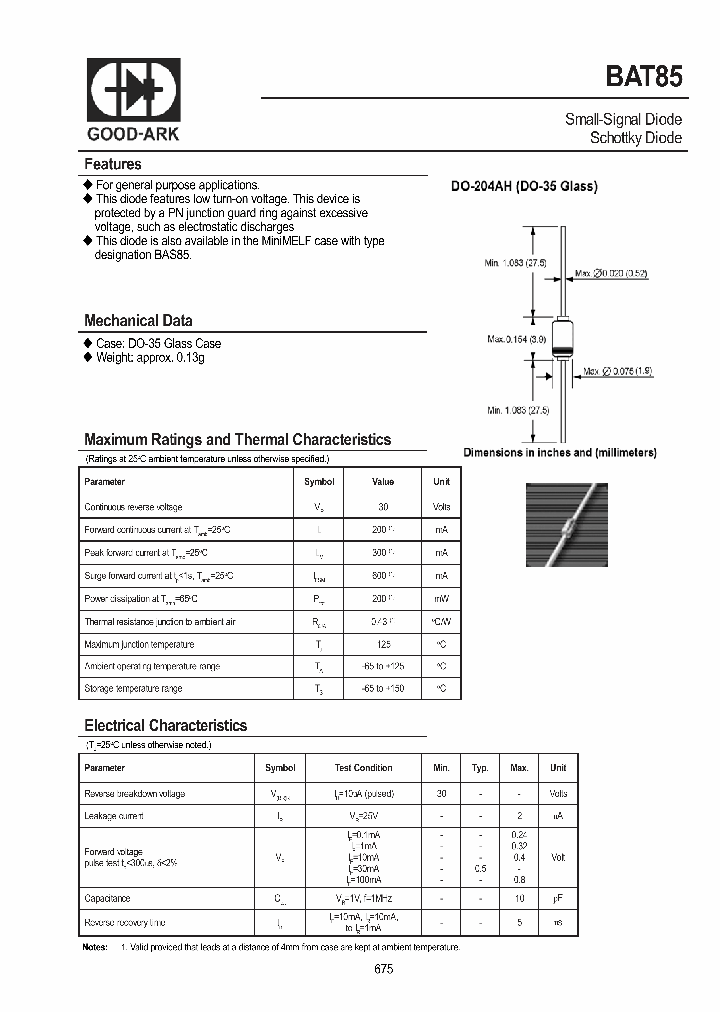BAT85_4218112.PDF Datasheet